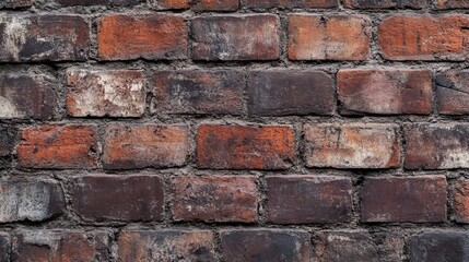 Fototapeta premium Close up image of an old weathered brick wall structure