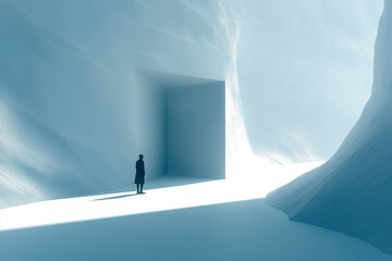 Focus on using negative space creatively, with minimalistic shapes or lines, allowing the empty areas to become a central element of the artwork