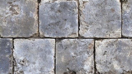 Obraz premium A close up picture of square stone paving tiles