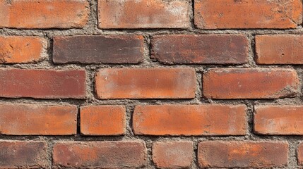 Obraz premium Close up image of a classic red brick wall texture