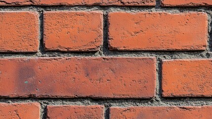 A close up image of a red brick wall texture