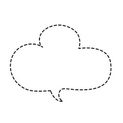 Speech Bubble with Cut Line for Chat and Message Sticker Design