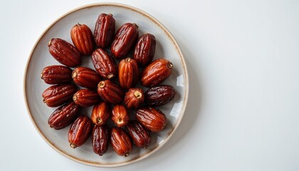 Fresh Medjool Dates on White Background for Healthy Eating and Nutrient-Rich Snack Inspiration