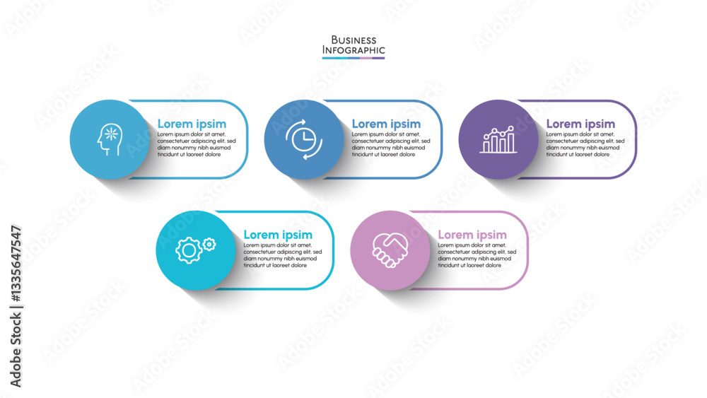 Wall mural business data visualization. timeline infographic icons designed for abstract background template mi