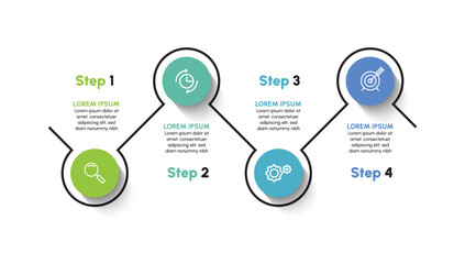 Business data visualization. timeline infographic icons designed for abstract background template milestone element modern diagram process technology digital marketing data presentation chart Vector