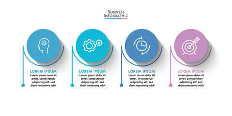Business data visualization. timeline infographic icons designed for abstract background template milestone element modern diagram process technology digital marketing data presentation chart Vector