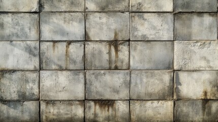 A textured image depicting a weathered concrete block wall pattern