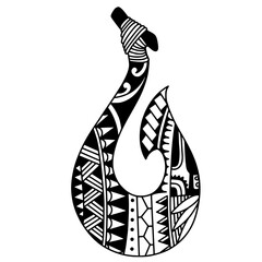 Hawaiian fish hook tattoo design. illustration EPS10