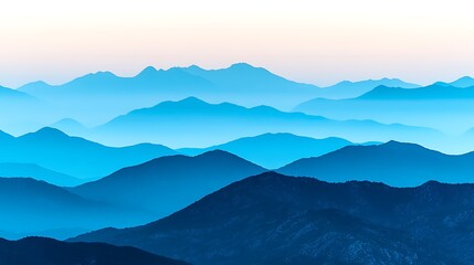 Obraz premium Blue Mountain Layers at Dawn