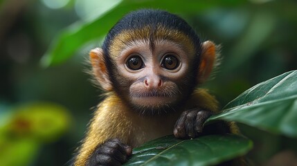 Fototapeta premium Close-up of a baby monkey