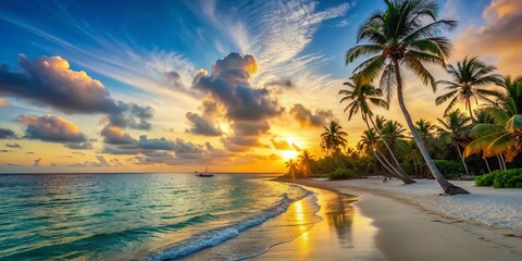 Zanzibar Beach Sunrise: Pristine Sand, Turquoise Waters, Tanzania