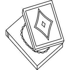Hand drawn outline book illustration