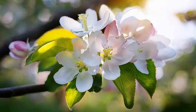 Malus sieboldii - Toringa crabapple tree blossom closeup- 7095