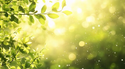 Obraz premium Lush Greenery and Soft Light Creating an Abstract Nature Background