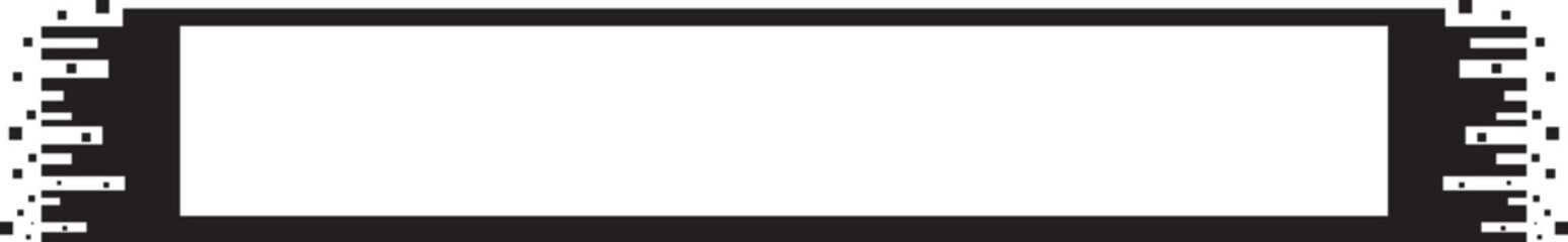 Obraz premium pixel border rectangle text box