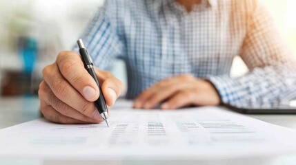 Fototapeta premium Car owner reviewing repair invoice with shop manager in a formal business meeting discussing automotive services maintenance contract and commercial transaction