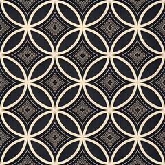 Seamless Geometric Pattern  for Design Interior Decor Concepts Black and White Color Scheme Digital Artwork Abstract Viewpoint
