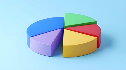 Abstract Economy Data Chart with Minimalist Style and Elegant 3D Depth