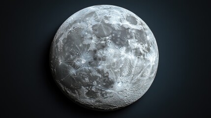 Fototapeta premium Full Moon in Dark Sky