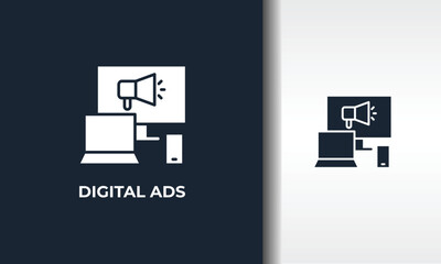 Digital Ads Vector, Icon Or Logo Sign Isolated Symbol Illustration