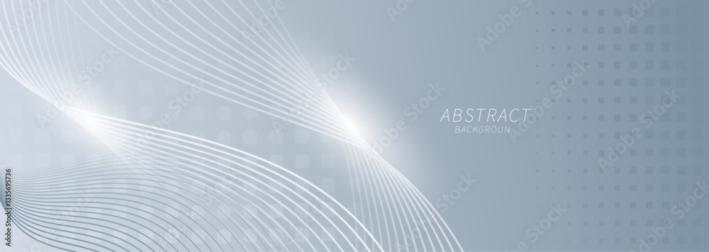 Wall mural abstract grey background with dynamic circle lines.