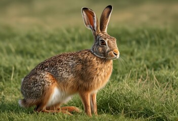 Fototapeta premium Sitting on the grass looking at the camera