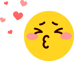 絵文字、顔文字 表情の顔のイラスト 好き