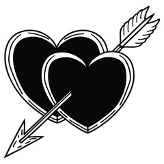 black hearts, black heart symbol, black heart aesthetic,