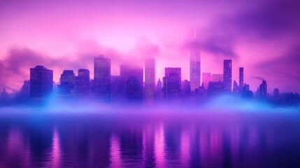 Fototapeta premium Dreamy New York City Skyline at Dawn