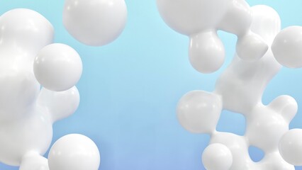 white drops on blue background