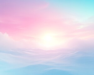 Naklejka premium Pastel sunrise over dreamy cloudscape