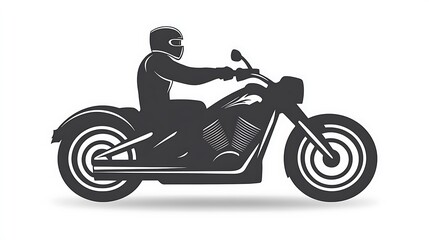 Fototapeta premium Rider on Cruiser Motorcycle