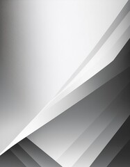 Elegant grey and white abstract background with shining paper layers Grey white abstract geometry shine layer element for presentation, business, corporate