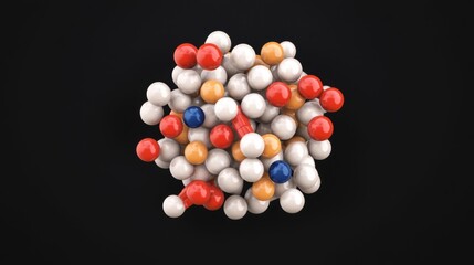 city living, modern architecture, travel. Abstract 3D Rendering of a Colorful Sphere Cluster