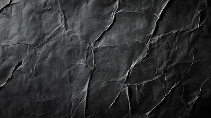 Textured Darkness: A close-up shot reveals the intricate details of a crumpled, textured dark surface, creating a sense of depth and mystery.