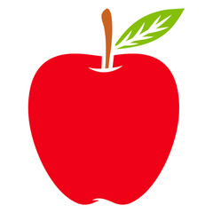 red apple vector illustration
