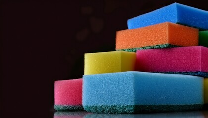 cleaning sponge background sponges for cleaning different colors and different sizes