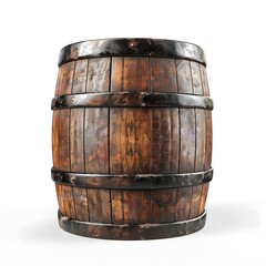 Obraz premium Antique Wooden Barrel for Vintage Storage and Decoration Purposes