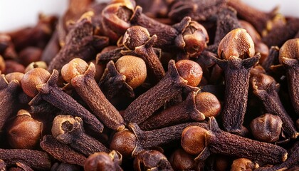 Fototapeta premium pile of cloves close up cloves texture
