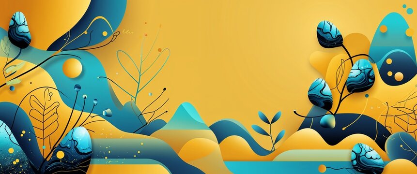 topaz pattern on yellow plain background digital abstract art work illustration design