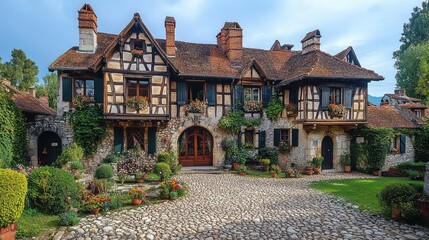 Fototapeta premium Picturesque European Townhouses