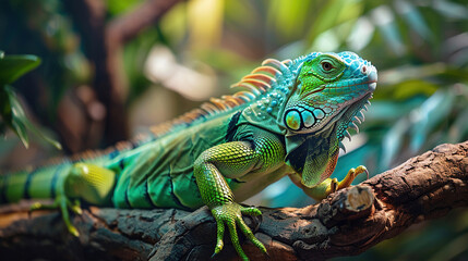 Fototapeta premium green iguana