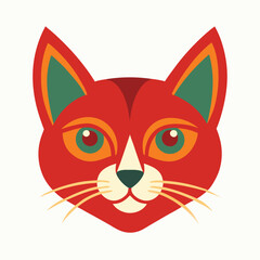 red cat face