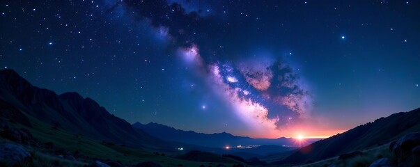 Fototapeta premium A stunning view of the Sagittarius constellation meteor streaking through the Milky Way night sky, astrology, space, night