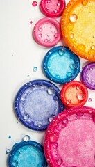 Soft pastel alcohol ink circles on cover design, alcohol ink, background, abstract