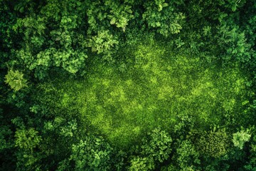 High Resolution Visual of Top View Peaceful Green Land