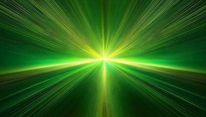 Fototapeta premium Asymmetric green light burst. abstract beautiful rays of lights on a dark green background with the colors of green and yellow.