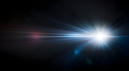 Obraz premium Dynamic Abstract Light Patterns Evoking Energy and Motion Against a Dark Background with Radiant Starburst Effect