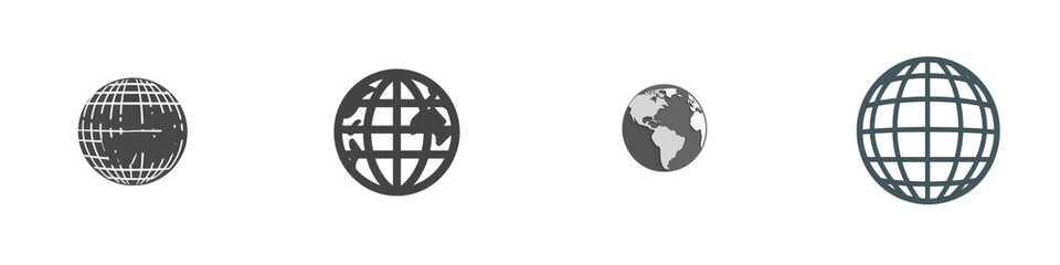 Global network connection visualization isolated on white or transparent