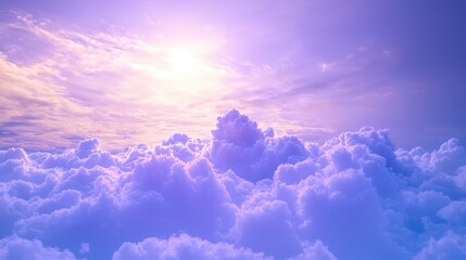 Lavender Sky  Dreamy Cloudscape  Aerial View  Sunset  Amethyst Hues